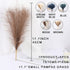 lulute Pampas Grass Decor,Faux Pampas Grass Small 6 Stems,Artificial Pampas Grass 17.7 inch 45cm,Fake Dried Pampas Grass,Pompas Floral for Boho Decor,Pompous Grass( Blue)