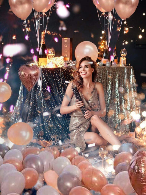 126 Pieces Rose Gold Balloons Birthday Party Decorations for Women, Rose Gold Balloon Garland Arch Kit, Rose Gold Pink and Gold Balloons for Baby Shower Graduation Bachelorette Globos Para Fiestas