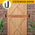 bamandan 2x4 Black Upgrade Security Door Barricade Brackets,Drop Open Bar Holder U Bracket for 2 by 4 Lumber,Apply to Door Reinforcement,Door Jammer,Tool Hanger,Shed,Garage,Gate(2 pcs)