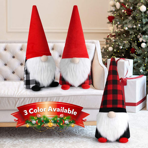 D-FantiX 28 Inch Giant Christmas Gnomes, Extra Large Swedish Tomte Gnomes Plush Ornament Scandinavian Home Holiday Xmas Decoration Gift Washable Pillow