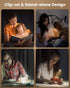 Glocusent Lightweight Rechargeable 10 LED Amber Book Light for Reading in Bed, Clip-on EyeCare Warm Reading Light up to 80Hrs, 3 Brightness Dimmable X 3 Color Modes, Perfect for Readers & Kids
