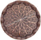 HAVLULAND Turkish Ottoman Coffee Tea Beverage Serving Wavy Tray 13.9'' inches (Copper) Color