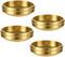 4PCS Double-Deck Mini Stainless Steel Sauce Dish, Round Seasoning Bowls, Sushi Dipping Pinch Bowl Saucers, Salad Dressing Plates for Appetizer, Side Dish, French Fries, Ketchup (3.5oz, Gold)