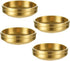 4PCS Double-Deck Mini Stainless Steel Sauce Dish, Round Seasoning Bowls, Sushi Dipping Pinch Bowl Saucers, Salad Dressing Plates for Appetizer, Side Dish, French Fries, Ketchup (3.5oz, Gold)