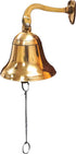 Nautical Specials BR 1843-VC Wall Hanging Rope Polished Dinner Tip Indoor/Outdoor Nautical Bells Variety with Mounting Hardware Bracket Ship Boat Maritime Decor (4" Brass), 4