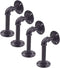 TLBTEK 4Pack Pipe Shelf Brackets Industrial DIY Pipe Decor Wall Shelves Brackets for Wood Floating Shelf Rustic Shelving Pipe Brackets Hardware Included