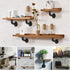 TLBTEK 4Pack Pipe Shelf Brackets Industrial DIY Pipe Decor Wall Shelves Brackets for Wood Floating Shelf Rustic Shelving Pipe Brackets Hardware Included