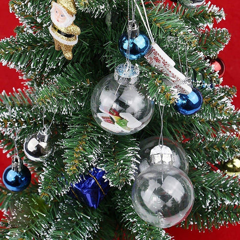 20 Pcs Clear Plastic Fillable Ornament Balls,Removable Top Clear Hanging Ornaments Ball,DIY Plastic Ornaments Round Balls,Perfect for Decoration On Christmas Trees,Wedding,Party(60mm)