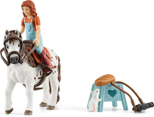 Schleich Horse Club, 9-Piece Playset, Horse Toys for Girls and Boys 5-12 years old Mia and Spotty Multi, 15cm/5.9in