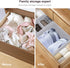 (8 Set) Puricon Clothes Organizers Dresser Drawer Organization, Foldable Closet Organizer Underwear Basket Cubes Containers for Storing Bras, Baby Clothing, T Shirt, Socks, Scarves, Ties -White