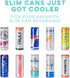 Swig Life Skinny Can Cooler, Stainless Steel, Dishwasher Safe, Triple Insulated Slim Can Sleeve for 12oz Tall Skinny Can Beverages (White)