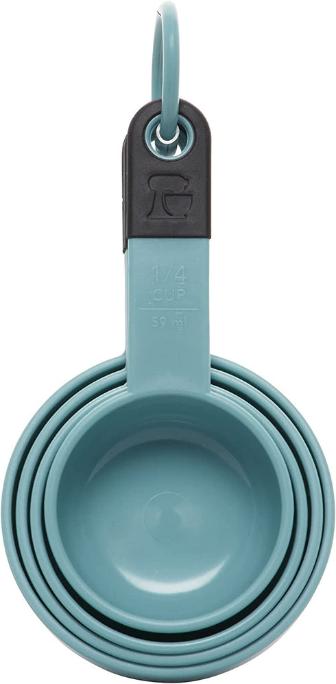 KitchenAid Classic Measuring Cups, Set of 4, Aqua Sky/Black