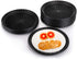 Fasmov 24 Pack 9" Paper Plate Holder, Reusable Plate Holder for Paper Plates, Woven Plastic Paper Plate Holder, Reusable Paper Plate Holder, Black