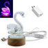 YUANHEN Crystal Swan Figurine Night Light Wood LED Light Base USB Interface 7 Colors Light Paperweight Home Decorations Collection Holiday Gifts Keepsake WCS