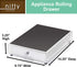 Nifty Appliance Rolling Drawer White Open Mesh, Office or Home Kitchen Counter Organizer, Non-Slip Mat Top for Coffee Maker, Stand Mixer, Blender, Toaster