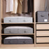 33.5x17x6" Long Collapsible Storage Boxes, holding shape well, Good under the bed organization solutions for kids toys- comforters -shoes, or wires electronics in TV stand. Dark Gray