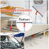 Baban Floor Squeegee Scrubber with Scrub Brush, Window Cleaning Tool with 13.8'' Floor Squeegee and 11.8'' Sweep Brush, Multifunction Magic Broom with 60˜™ Long Handle, Squeegee Broom for Liquid Dirt