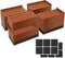 KONIGEEHRE 4 Pack Bed Risers Heavy Duty Adjustable Furniture Riser Stackable Lifts Height of 1.8? or 2.85? Supports Up to 1300Lbs for Bed Desk Sofa Table and Chair with 12pcs Non-Slip Pads?Brown?