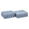 Amazon Basics Reversible Diagonal Stripe Jacquard Washcloths - 6-Pack, Clear Skies / True Blue