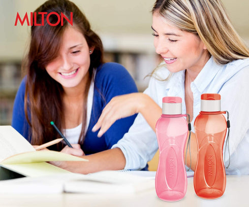 Sports Water Bottle - Milton Kids Reusable Leakproof 25 Oz 4-pack Plastic Wide Mouth Large Big Drink Bottle BPA & Leak Free With Handle Strap Carrier For Cycling Camping Hiking Gym Yoga
