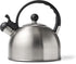 Diamond Home 2.5 Liter Stainless Steel Whistling Tea Kettle - Modern Stainless Steel Whistling Tea Pot for Stovetop with Cool Grip Ergonomic Handle - Silver