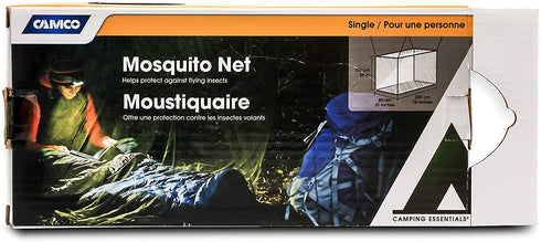 Camco Outdoor Campsite Mosquito Net Protection with Storage Bag- Fine Mesh Structure Keeps Bugs Out, Green Camo Color Blends with Environment - (51366)