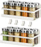 2 Pack Magnetic Spice Rack Seasoning Organizers Refrigerator Shelf W/ 4 Hooks Fridge Side Wall Mount Storage Rack Metal Jar Holder Utensils Towel Shelves Home Kitchen Organization Spice Stand -White
