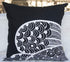 TangDepot Set of 2 100% Cotton Floral/Flower Printcloth Decorative Throw Pillow Covers Cushion Covers - (20"x20" 2 Pieces, S38 Black Peacock)