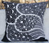 TangDepot Set of 2 100% Cotton Floral/Flower Printcloth Decorative Throw Pillow Covers Cushion Covers - (20"x20" 2 Pieces, S38 Black Peacock)