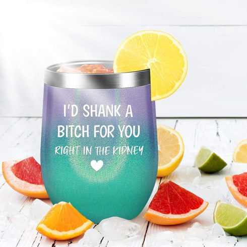 Gifts for Best Friend - Funny Birthday Gifts for Women, Bestie, Sister Gifts from Sister, Friendship Gifts - Vacuum Insulated Tumbler with Keychain Glitter 12oz