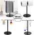 Giffgiss Towel Holder, T-Shape Modern Hand Towel Stand for Bathroom, Kitchen or Vanity, Height 12", Free-Standing Matte Black Countertop Towel Rack with Weighted Balanced Base
