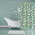 Ufaitheart 42 x 65 Inch Short Shower Curtain Fabric Bathroom Shower Curtain Sets Tropical Leaf Design, Green and OrangeRed