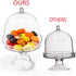 Cake Plate Stand with Dome Cover, Clear, 24 Pieces