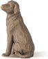 Willow Tree Love My Dog (Dark), Sculpted Hand-Painted Figure