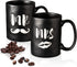 Funny Coffee Mug Set of 2, 15oz,Mr and Mrs Novelty Ceramic Cup with Unique handmade Potholes, Great Gift Idea For Wedding Birthday Christmas