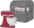 Homai Stand Mixer Cover Compatible with Tilt Head 4.5-5 Quart KitchenAid Mixer, Cloth Dust Cover with Pocket for Extra Attachments (Gray)