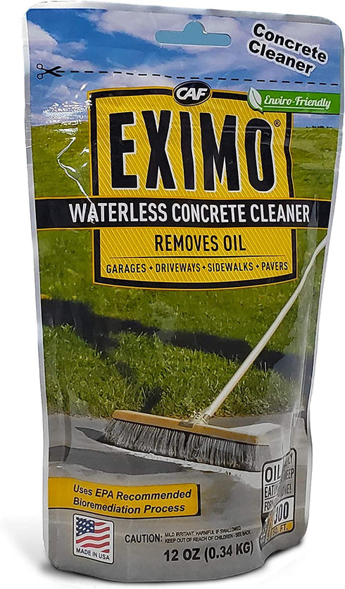 EXIMO® Waterless Concrete Cleaner (0.75 lbs) for Driveway, Garage, Basement, and Walkway Surfaces, Advanced Stain Remover for Oils and Other Petroleum Stains