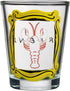 Silver Buffalo Friends Iconic Icons Yellow Frame 4 Pack Mini Glasses, 1.5 Ounces
