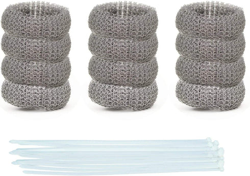 Pack of 50 Washing Machine Lint Traps Premium Snare and Rustproof Stainless Steel Mesh with Clamps