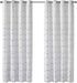 Intelligent Design Raina Total Blackout Metallic Print Grommet Top Single Curtain Panel Thermal Insulated Light Blocking Drape for Bedroom Living Room and Dorm, 50x84, White/Silver 1 Piece