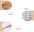 Hniuyun Condiment Container Seasoning Box Set, Glass Condiment Canisters Pots, Salt Sugar Spice Coffee Jar with Bamboo Wooden Spoon Lid and Base, Set of 3