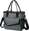 Lunch Bag for Women,VASCHY Ladies Fashion Insulated Lunch Box Tote Bag for Work School Office w Shoulder Strap Gray