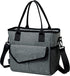 Lunch Bag for Women,VASCHY Ladies Fashion Insulated Lunch Box Tote Bag for Work School Office w Shoulder Strap Gray