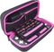 TAKECASE Carrying Case Compatible with Nintendo Switch Lite - Includes Pouch That Fits Adapter/Charger, Accessories, and 16 Games Storage - Perfect for Travel - Pink/Black