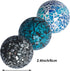 2.4 Inch Small Decorative Orbs Set of 6 Glass Mosaic Sphere Balls Centerpiece Glass Globe for Bowls, Vases and Dining Table Centerpieces Decor (A)