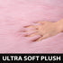 Fulie Ultra Soft Rug Faux Sheepskin Fur Area Rug, Pink Fluffy Shag Rug for Girls Bedroom Bedside Floor Carpets, Fuzzy Plush Rugs for Sofa Living Room Indoor Home Decor, 2x3 Feet