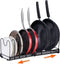 Pot Lid Rack Holder Organizer, Mlesi Expandable Pot and Pan Organizers Rack, Kitchen Cabinet Pantry Organizer Rack (black)