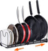 Pot Lid Rack Holder Organizer, Mlesi Expandable Pot and Pan Organizers Rack, Kitchen Cabinet Pantry Organizer Rack (black)