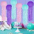 Jelly Fish Paper Lanterns, Pink Purple Blue Hanging Lantern for Mermaid Unicorn Theme Under The Sea Ocean Birthday Party Decorations Set of 6