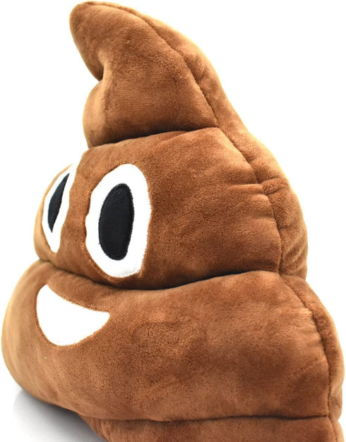 YINGGG 32cm Poop Plush Pillow Round Triangle Emotion Cushion Cute Decorative Stuffed Toy Brown Gifts for Kids and Friends